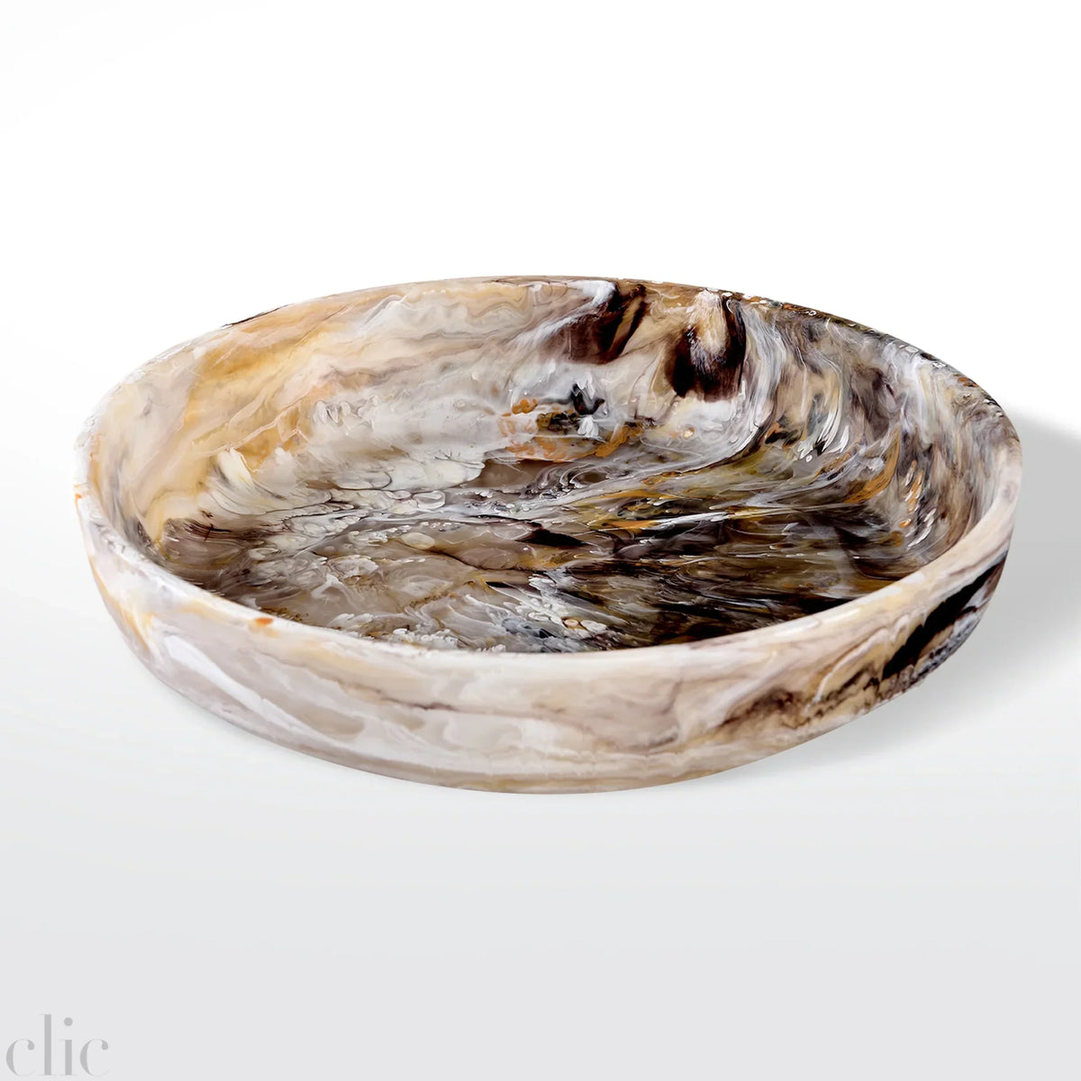 Round Bowl Mocha Swirl, from Nashi Home