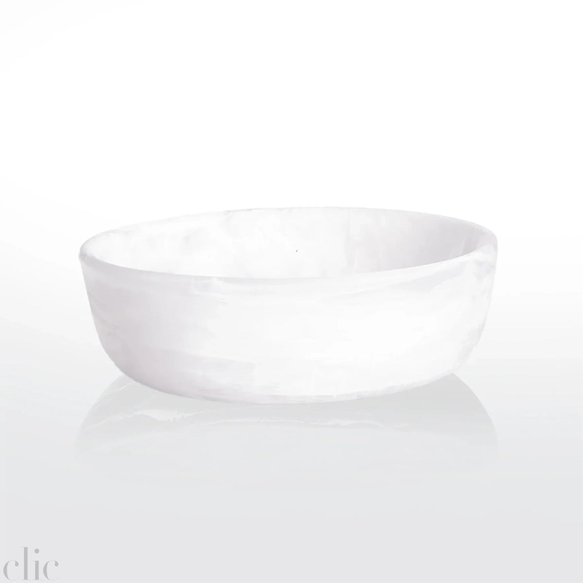 Medium Round Bowl in White Swirl, from Nashi Home