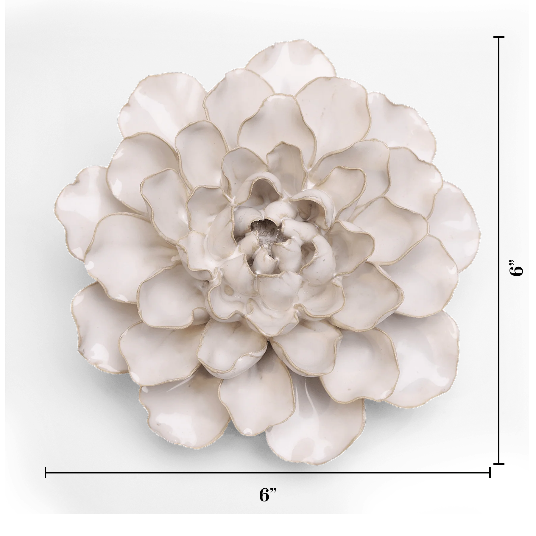 English Garden Ceramic Flower in White Water Lily, from Chive