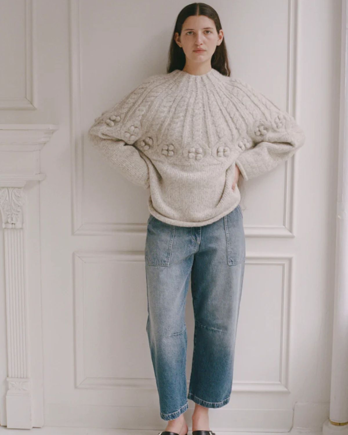 Carra Crop Sweater in Haze, from Shaina Mote