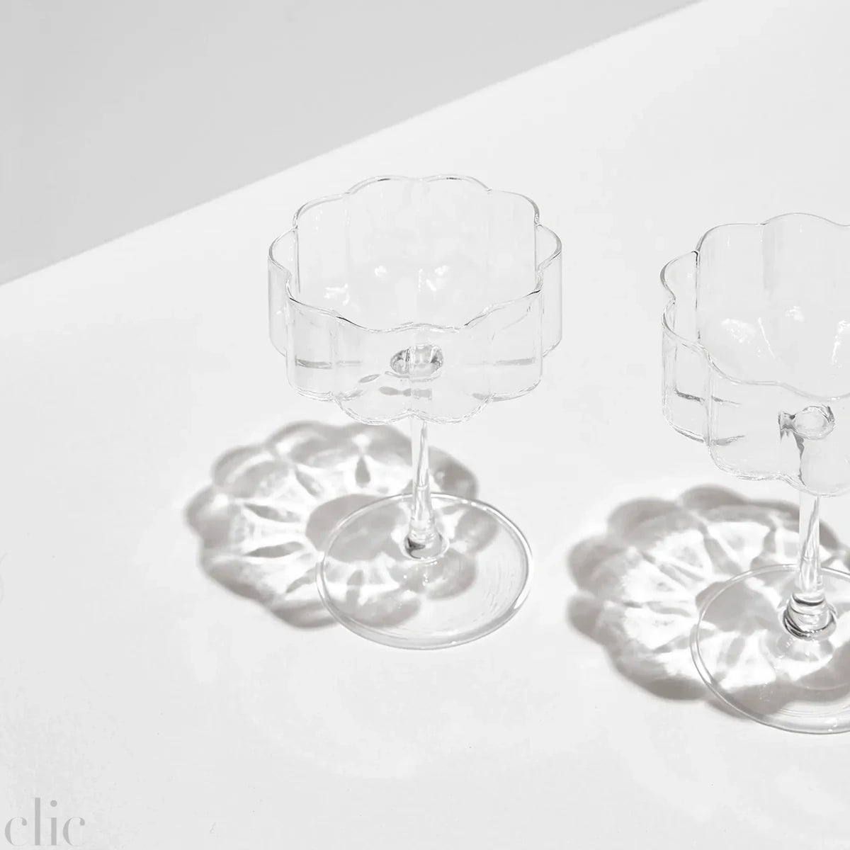 Set of 2 Wave in Glasses in Clear, from Fazeek