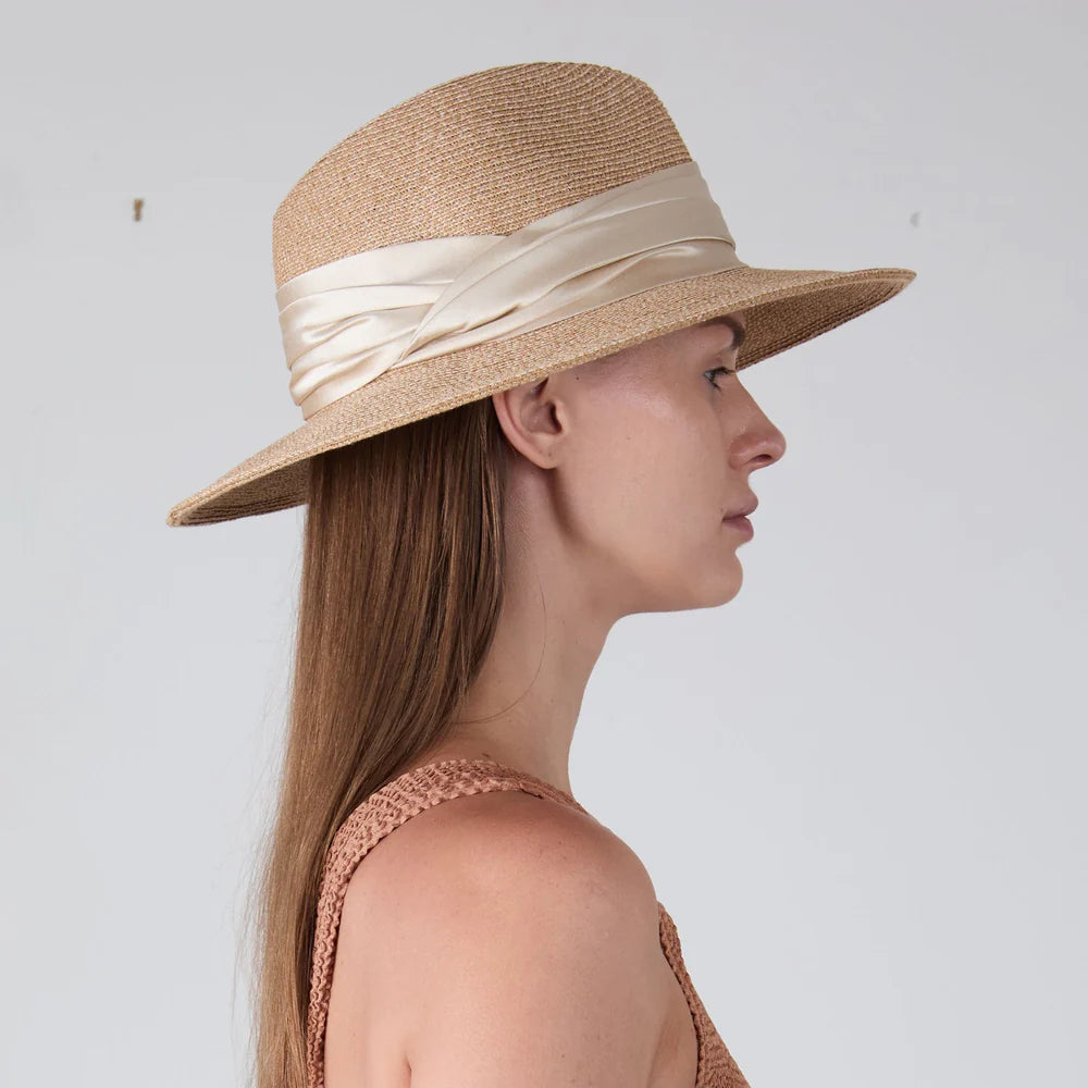 Courtney Hat in Sand, from Eugenia Kim