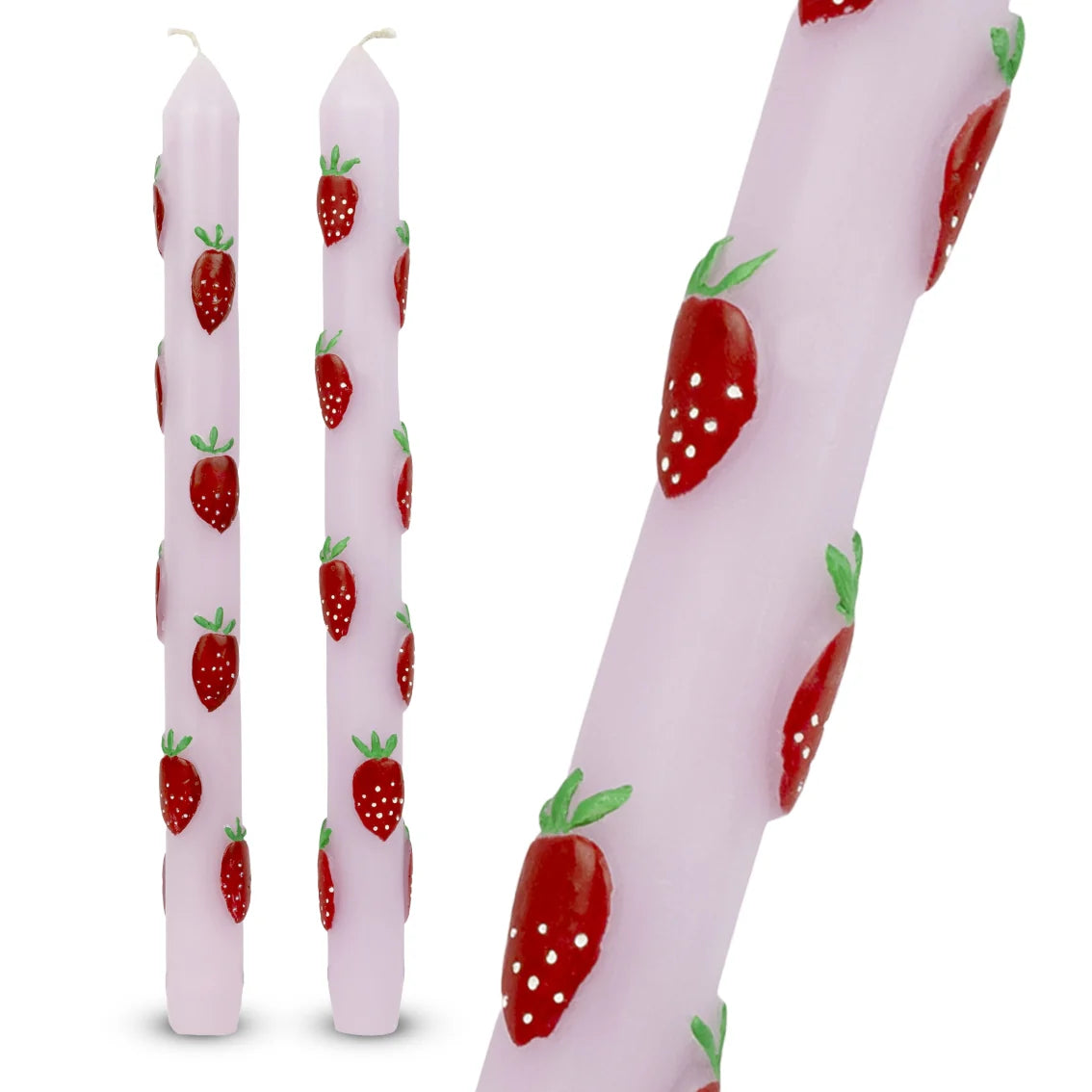 Dinner Candles in Strawberry, from Talking Tables