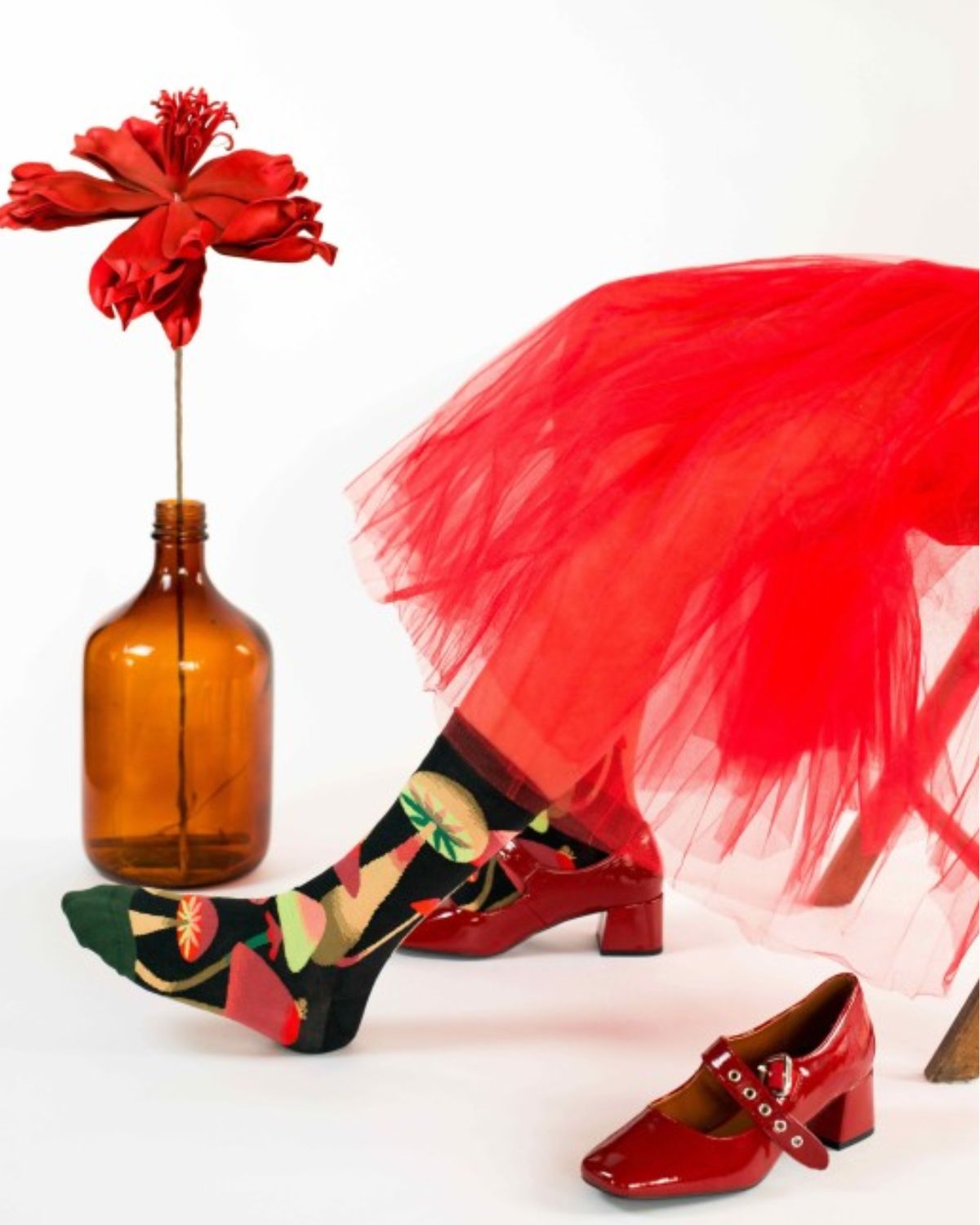 Chaussette Champignons Socks in Faux Noir, from Bonne Maison