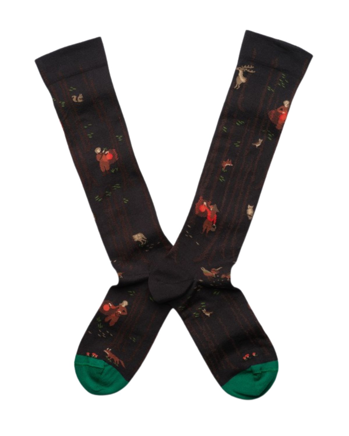 Mi-Bas Nuit Socks in Faux Noir, from Bonne Maison