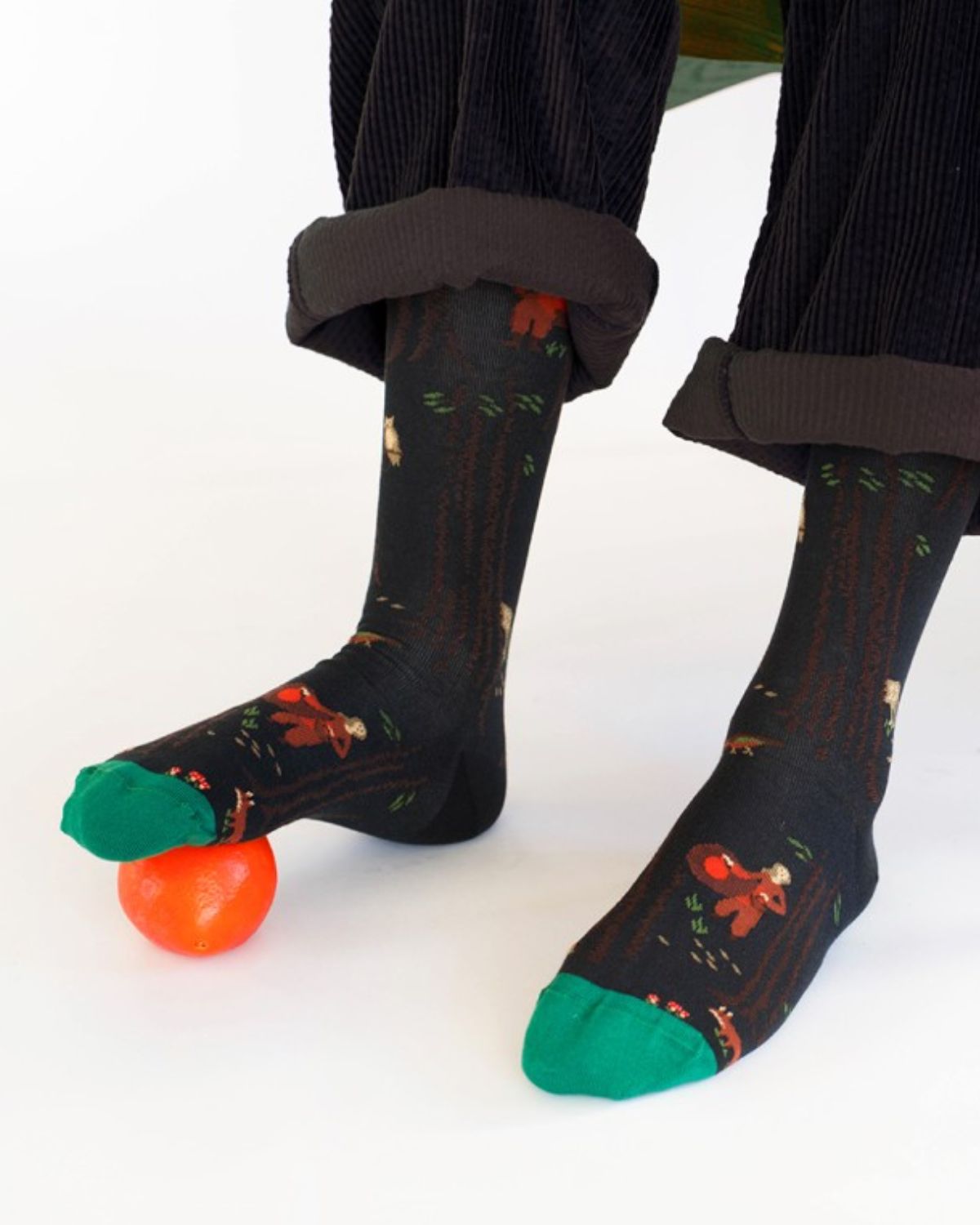 Mi-Bas Nuit Socks in Faux Noir, from Bonne Maison