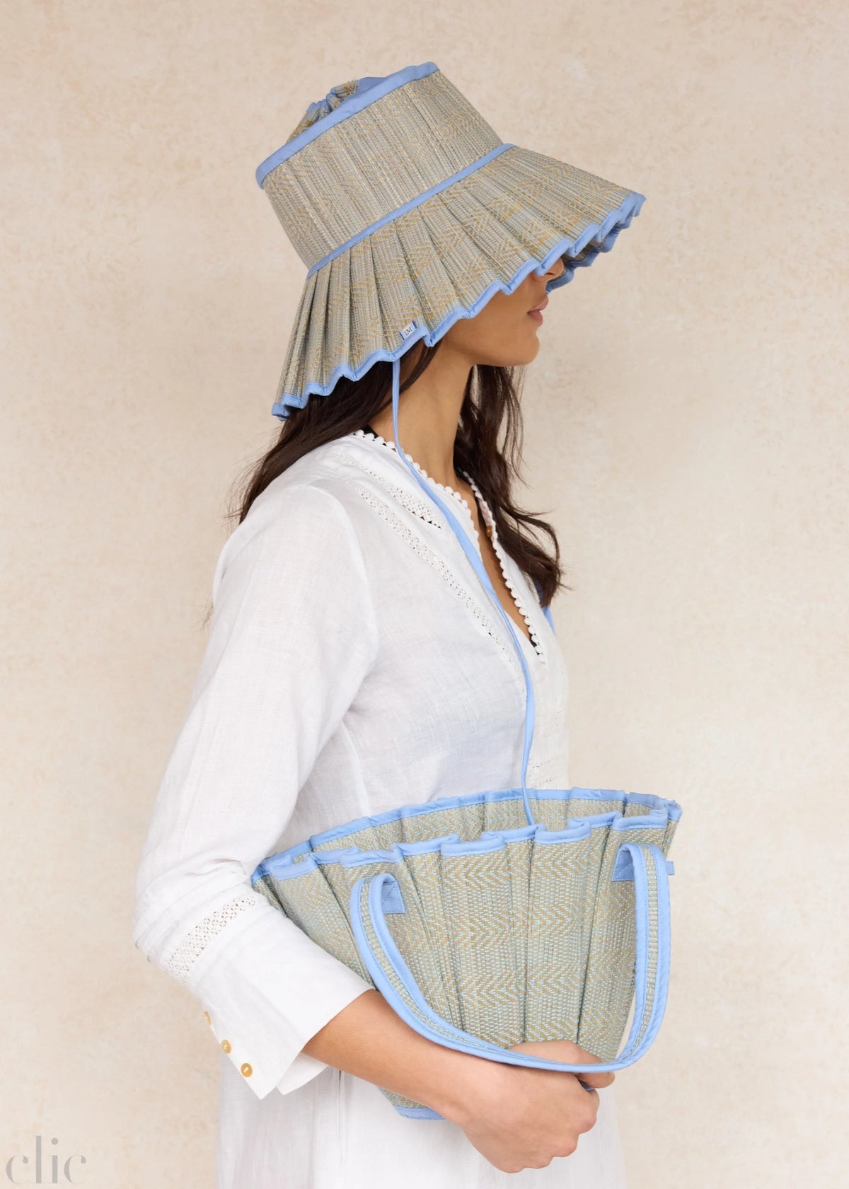 Mini Tropez Tote in Blue Bird, from Lorna Murray