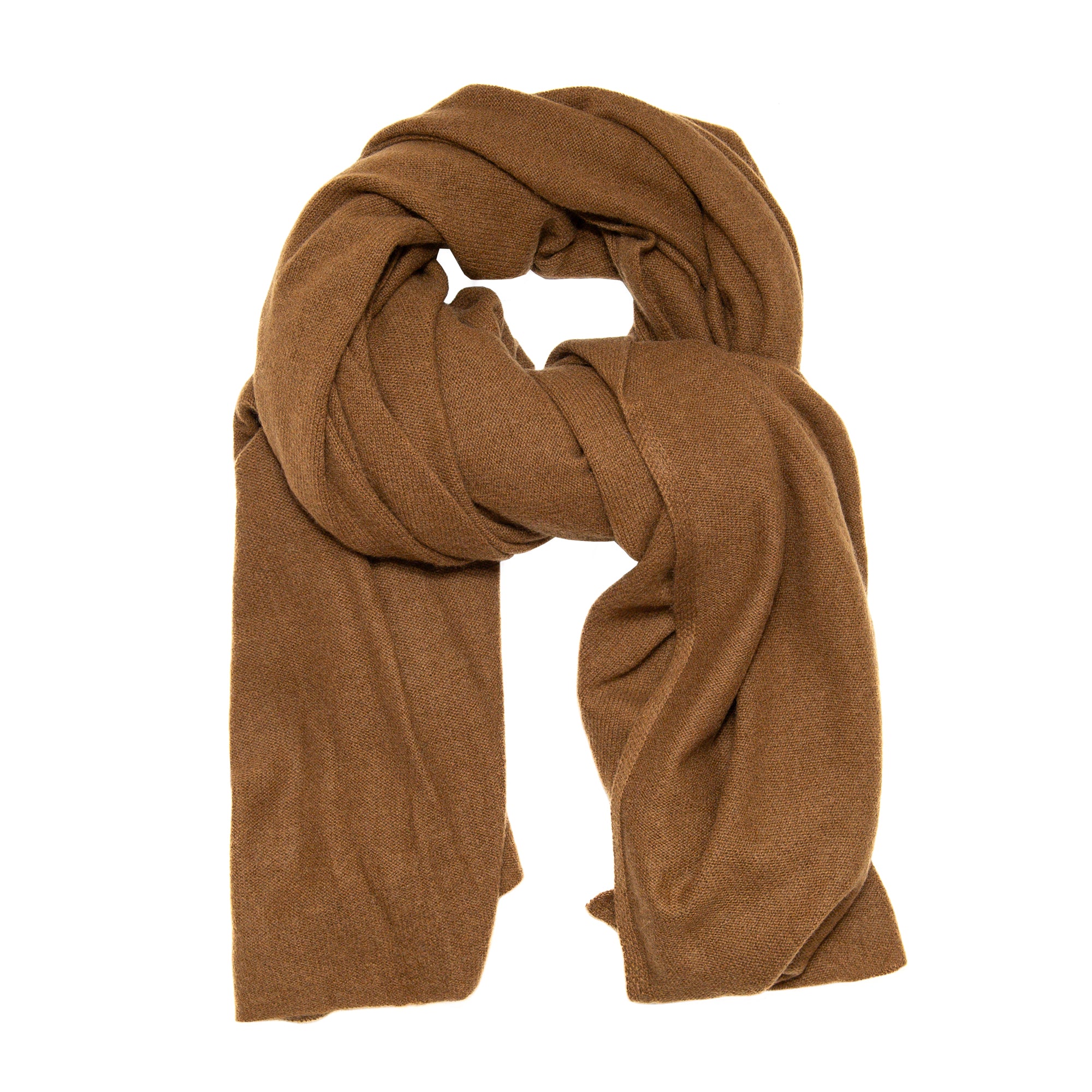 Cashmere Travel Wrap in Golden Brown, from White and Warren