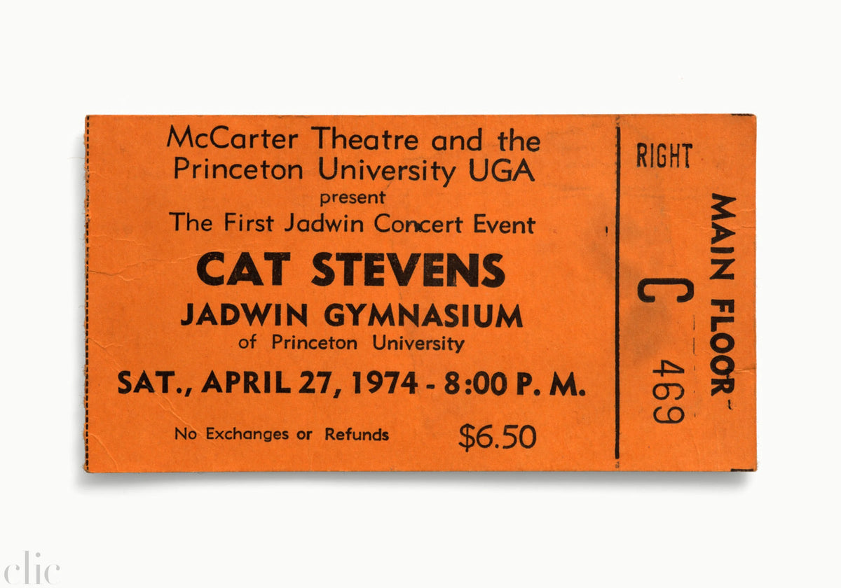 Cat Stevens, Jadwin Gymnasium, Princeton University, Princeton, NJ 1974 by Blaise Hayward