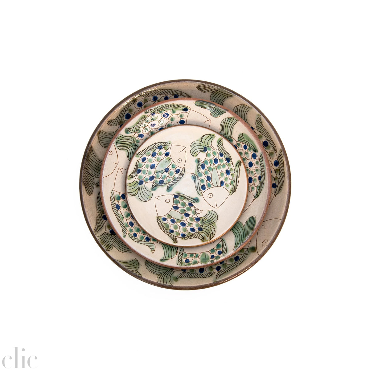 Ceramic Serving Plate in Pond, from Kiliim