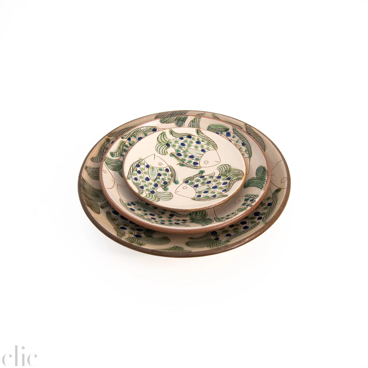 Ceramic Serving Plate in Pond, from Kiliim