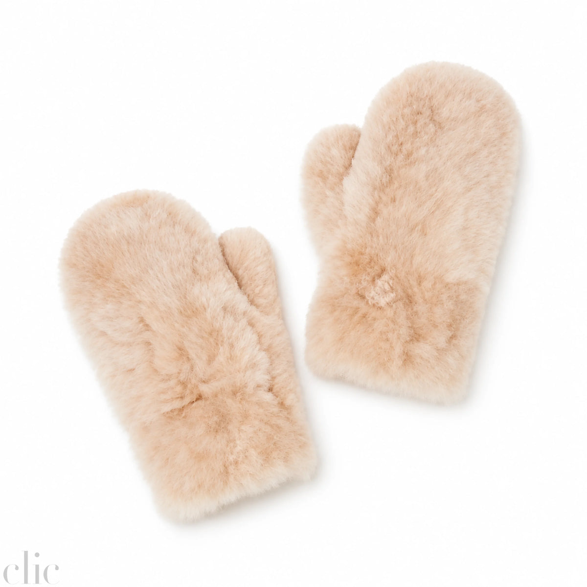 Alpaca Mittens in Champagne