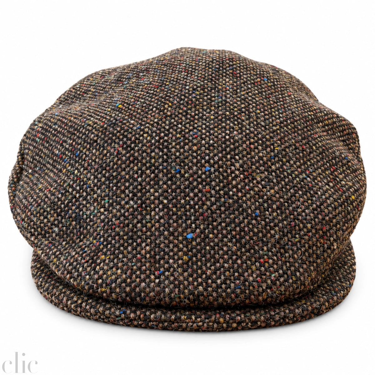 Vintage Tweed Cap in Brown Fleck Salt and Pepper, from Hanna Hats