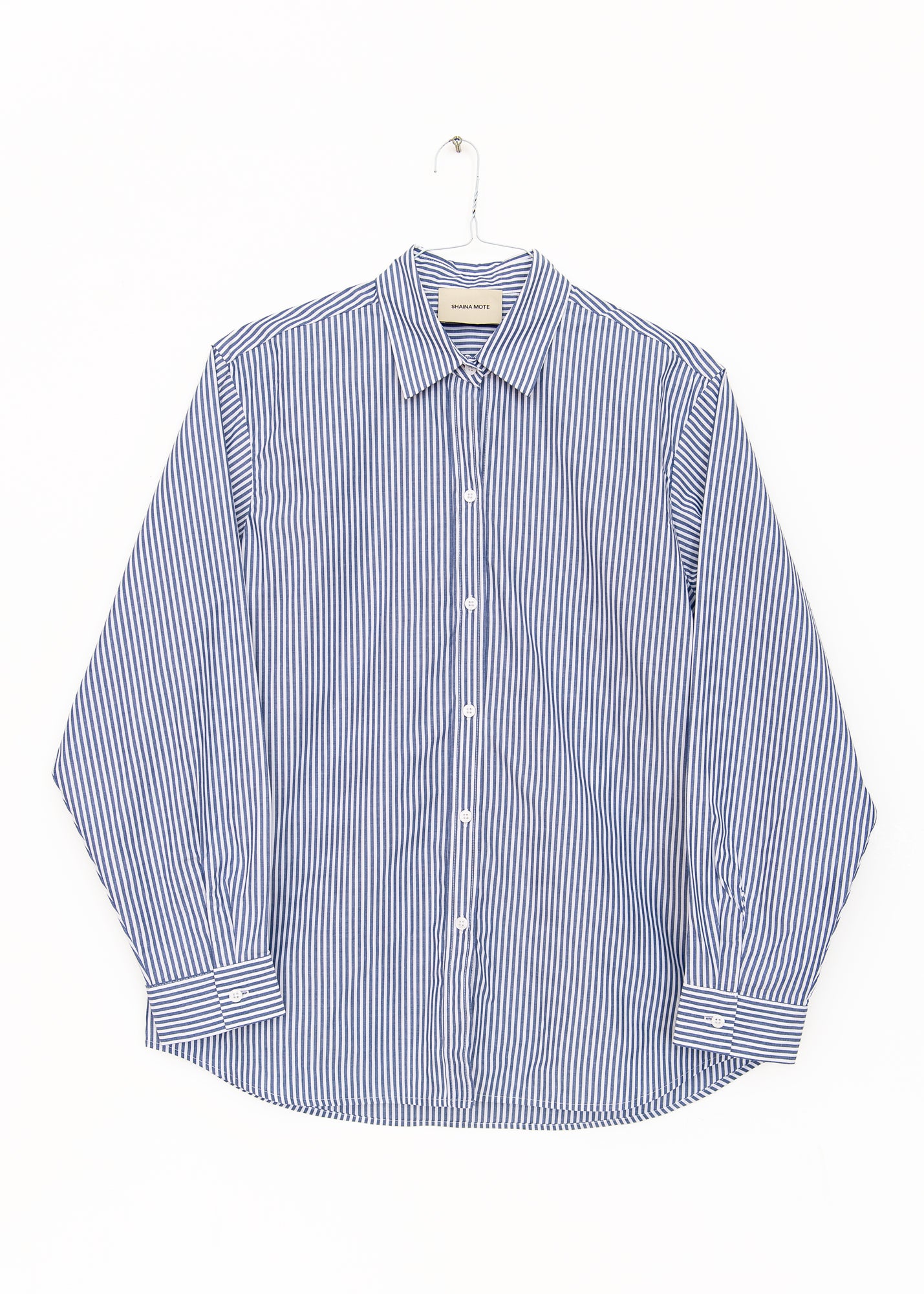 Classic Button Down Shirt in Blue Stripe, from Shaina Mote