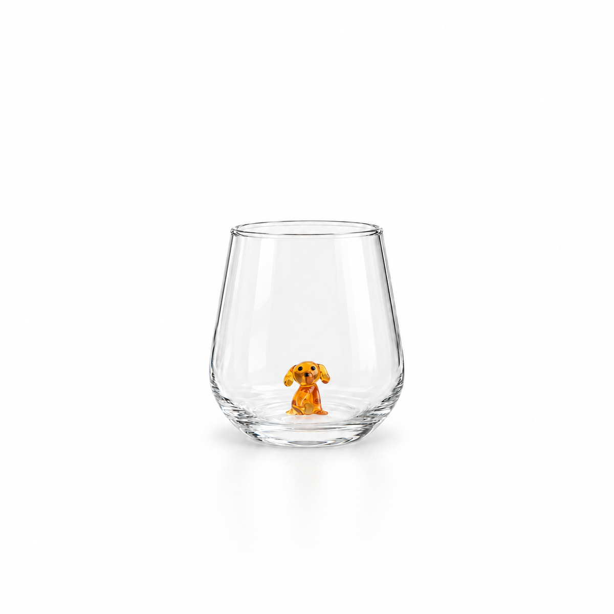 Puppy Amber Drinking Glass