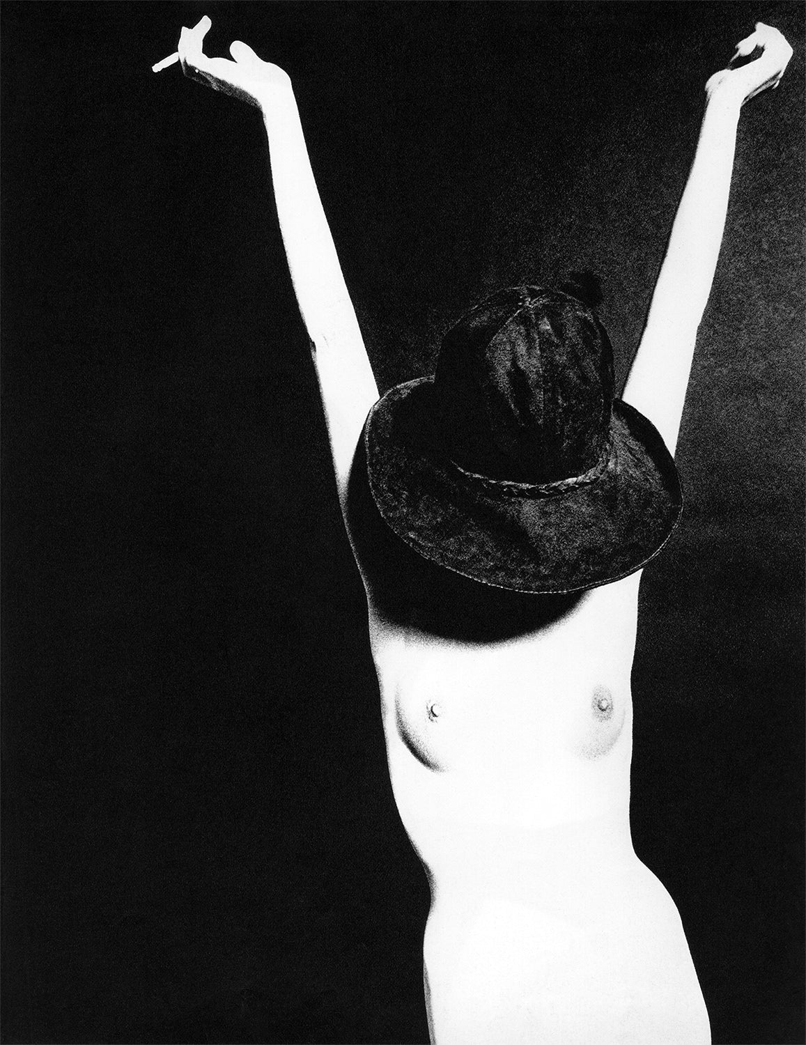 Cowboy Kate - Kate with arms in the air plus hat by Sam Haskins