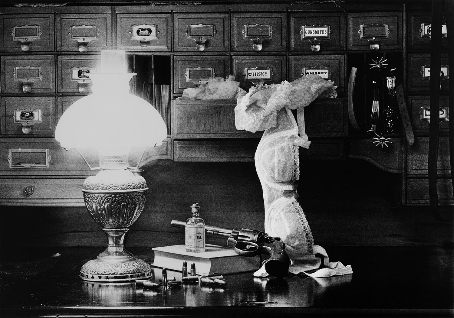 Cowboy Kate - Kate’s desk by Sam Haskins