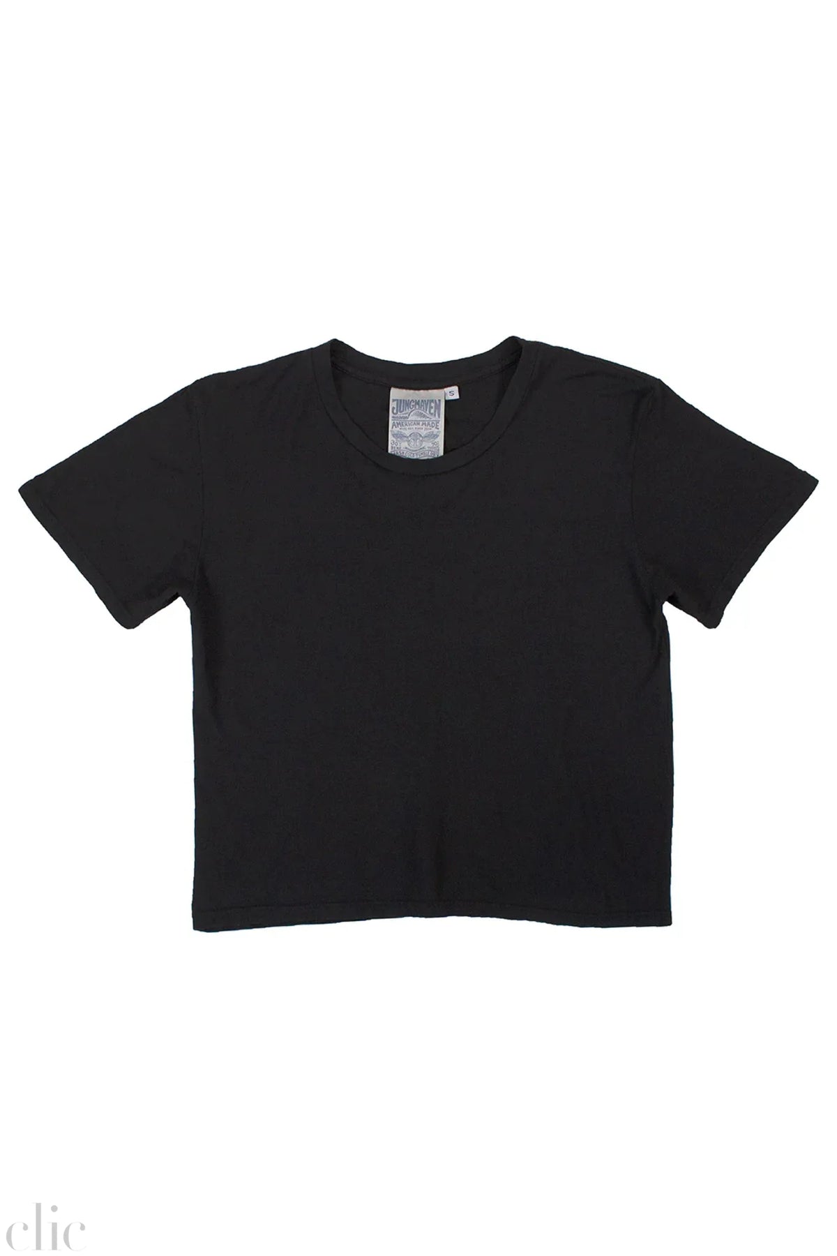 Cropped Ojai Tee in Black, from Jungmaven