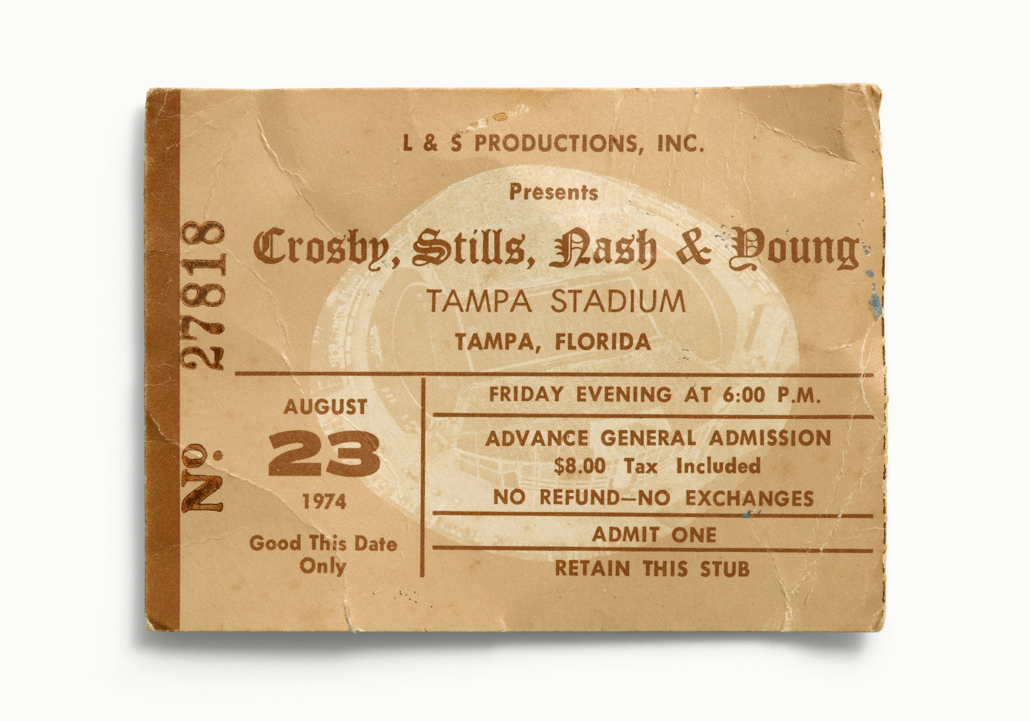 Crosby, Stills, Nash & Young, Tampa Stadium, Tampa, FLA 1974 by Blaise Hayward