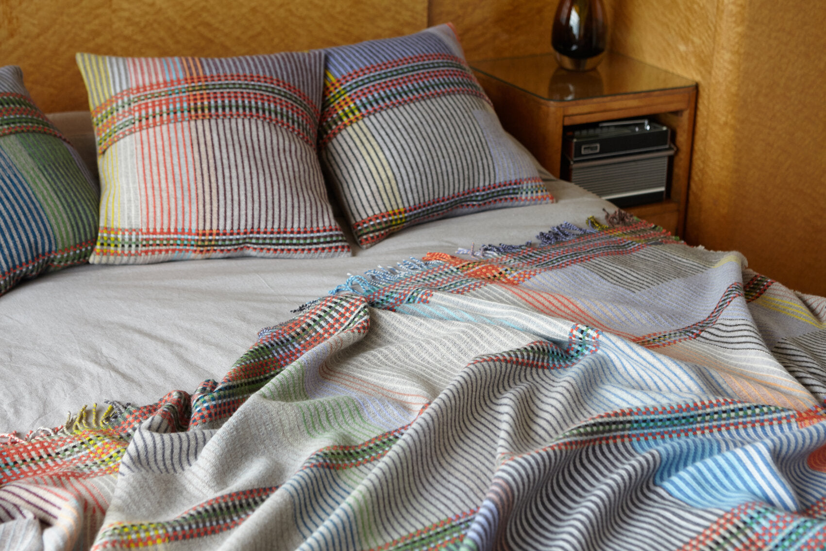 Wollstonecraft Pinstripe Cushion Cover in Pale, from Wallace Sewell