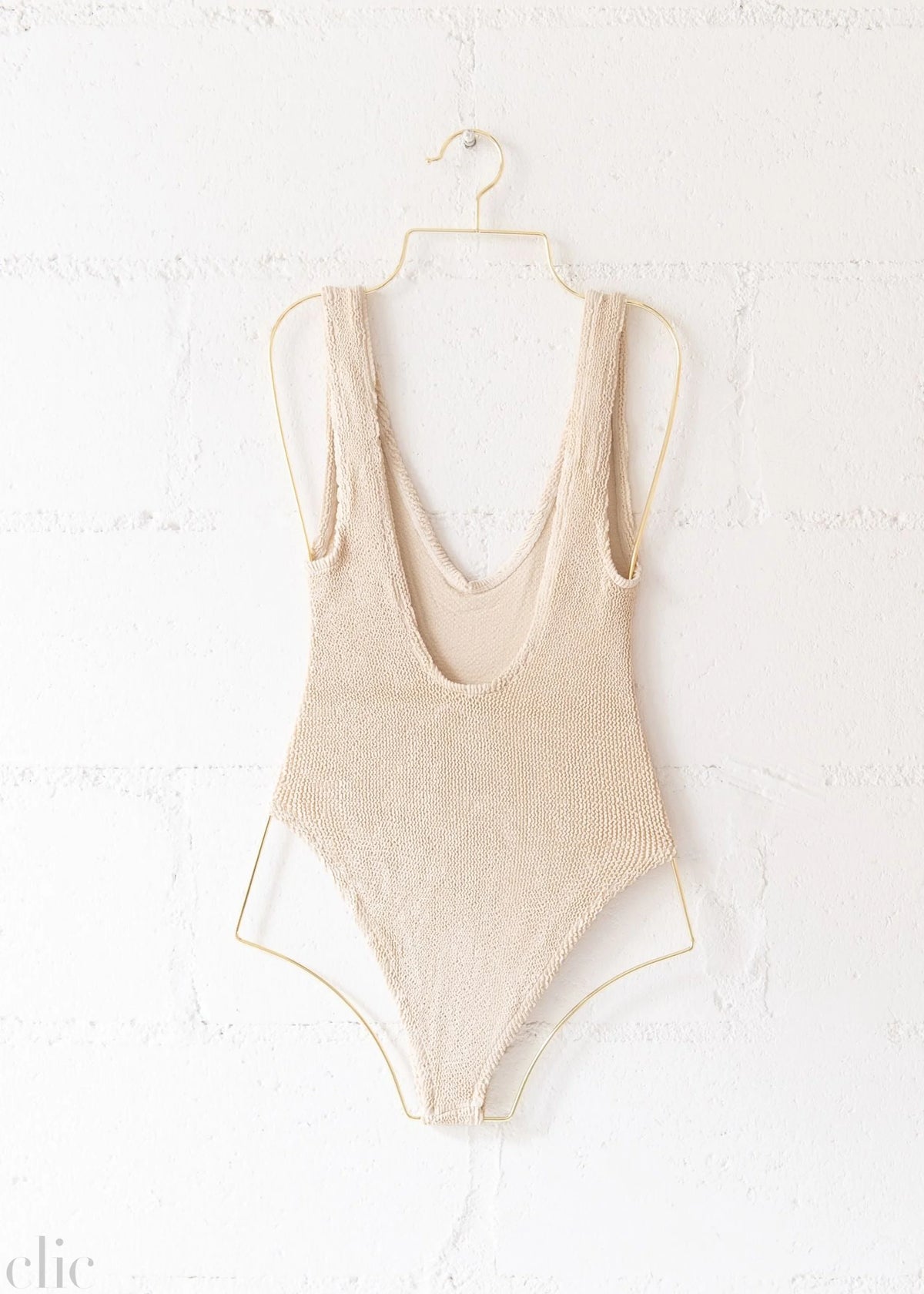 Marbella Scoop Neck One Piece Macadamia, from Love & Bikinis