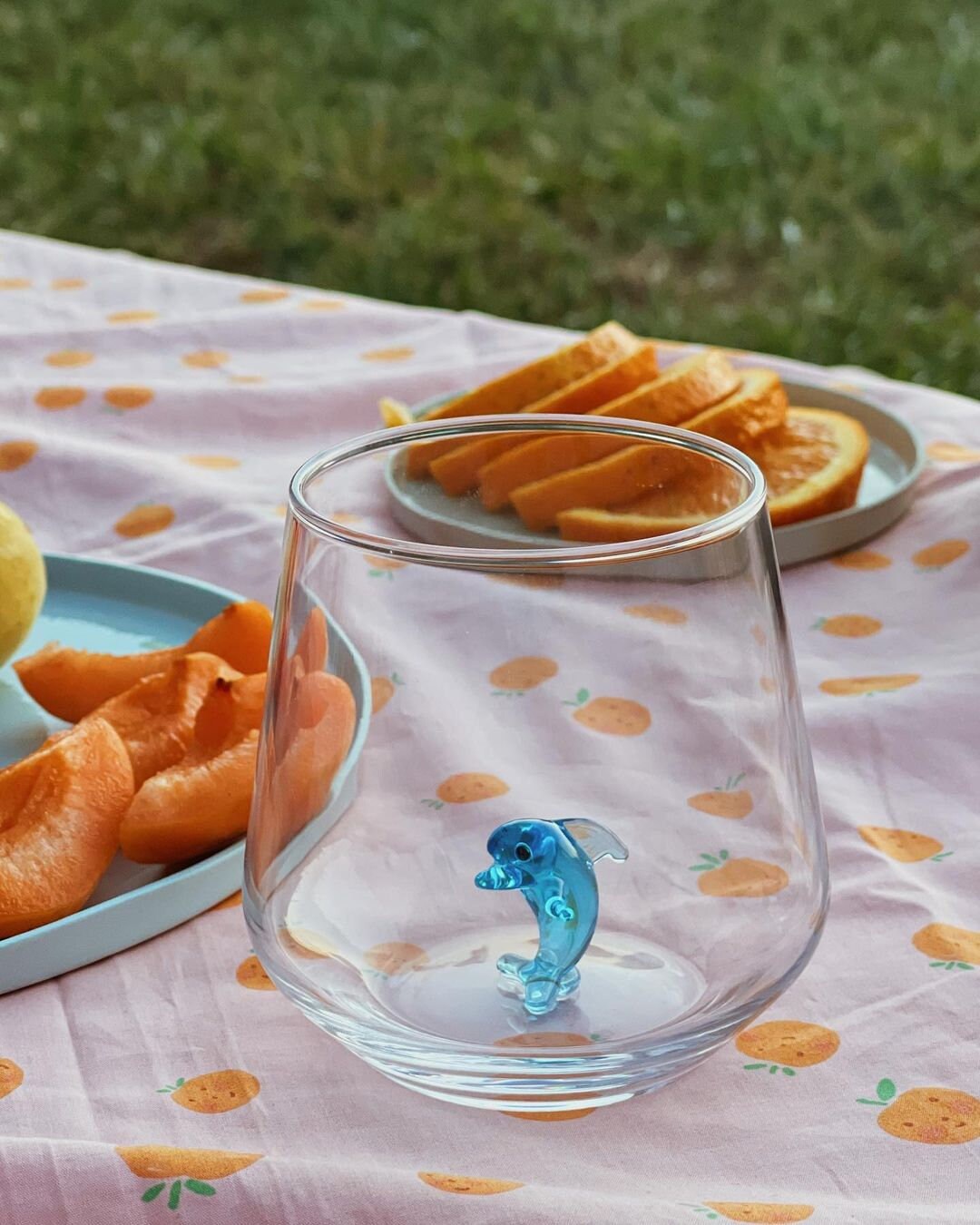 Dolphin Drinking Glass, from Minizoo