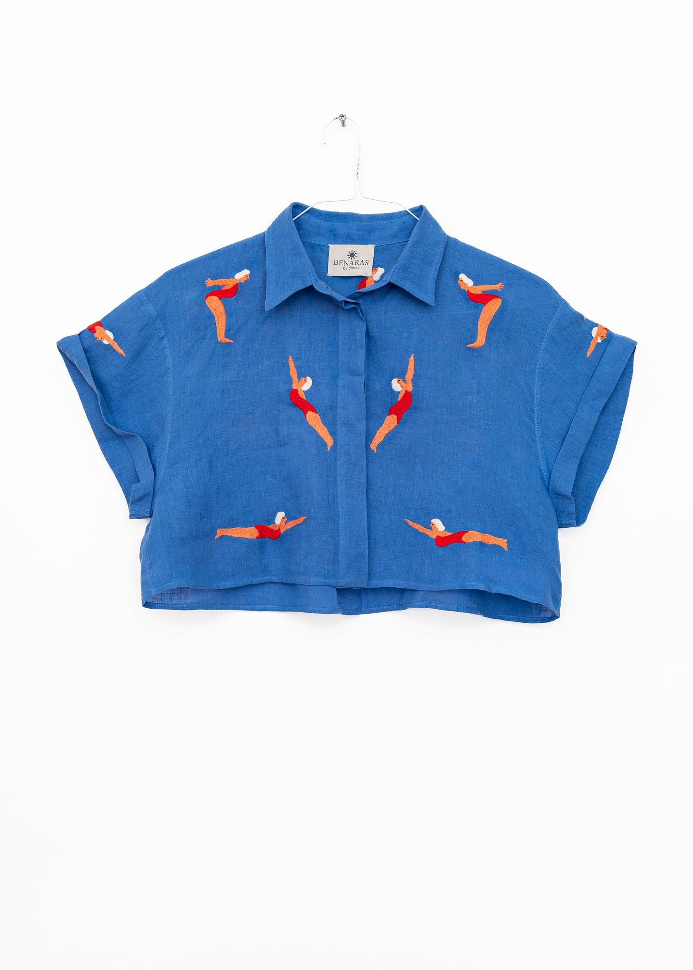 Swim Girls Bondi Shirt in Seren Blue, from Benaras by Citrus