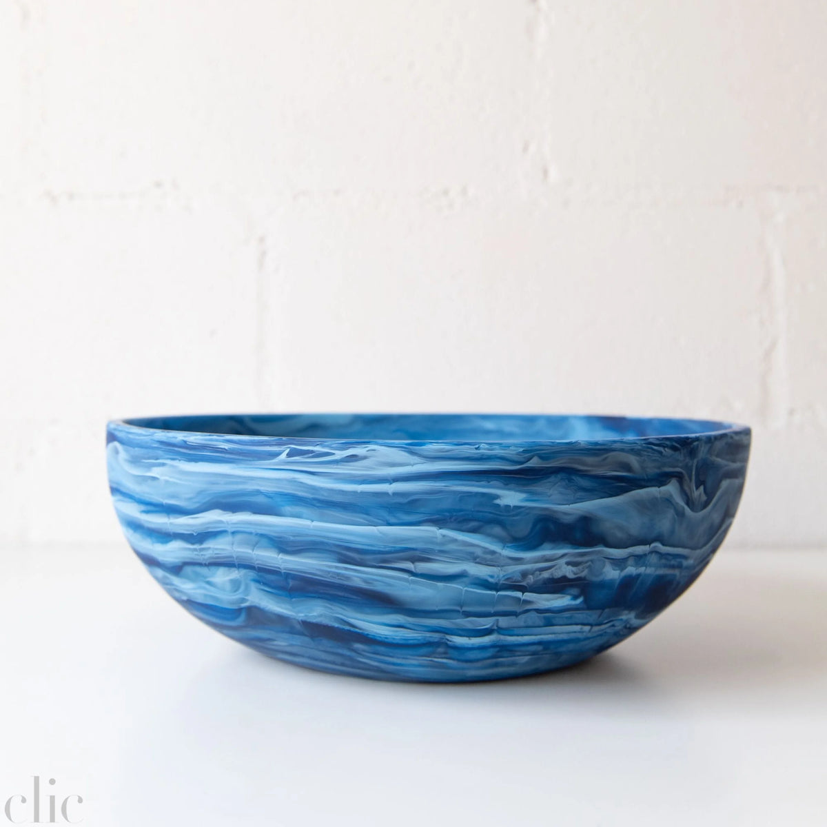 Large Wave Bowl in Denim Swirl, from Nashi Home