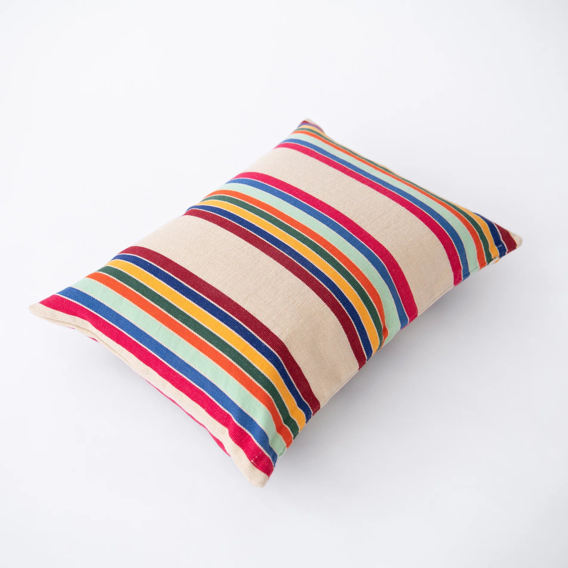 Pillow in Cranberry Stripe 14" x 20", from Garza Marfa