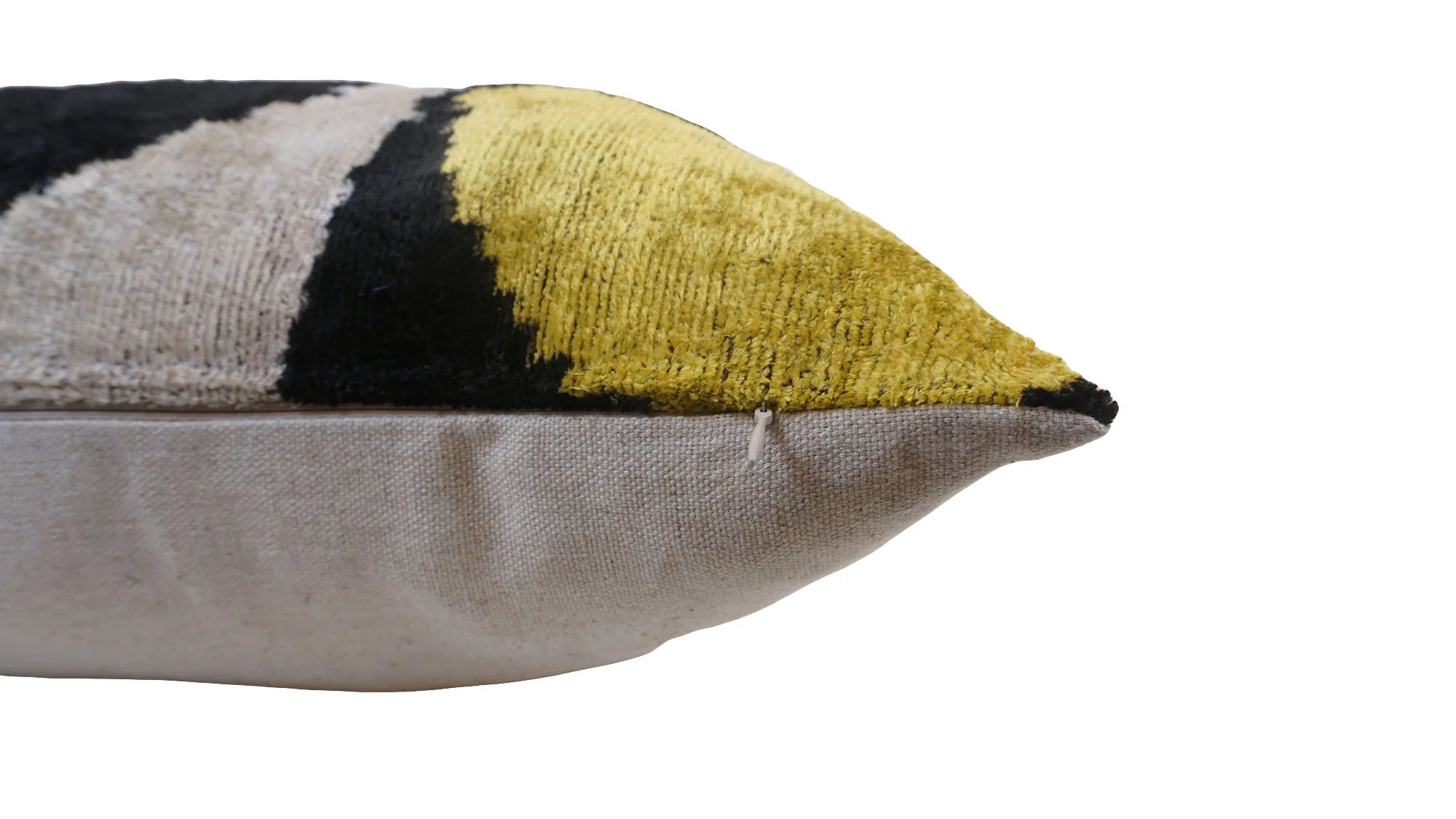 24x24 Egyptian Eyes Ikat Silk & Velvet Pillowcase, from MD Home