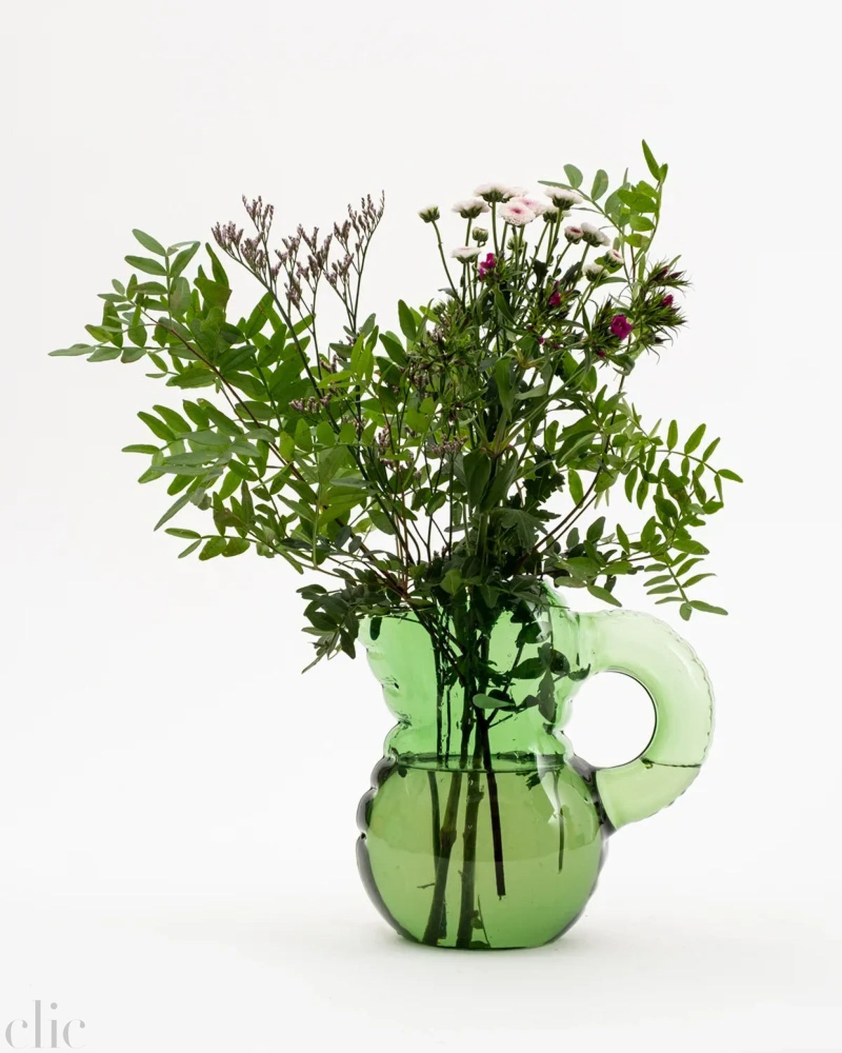 Emily Glass Jug in Emerald