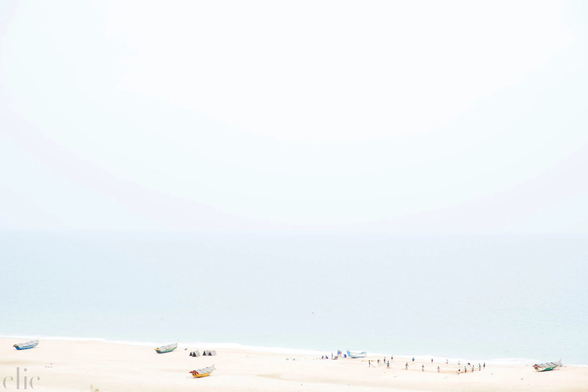 Indian Beach with Fishermen Net by Anne Sophie Granjon