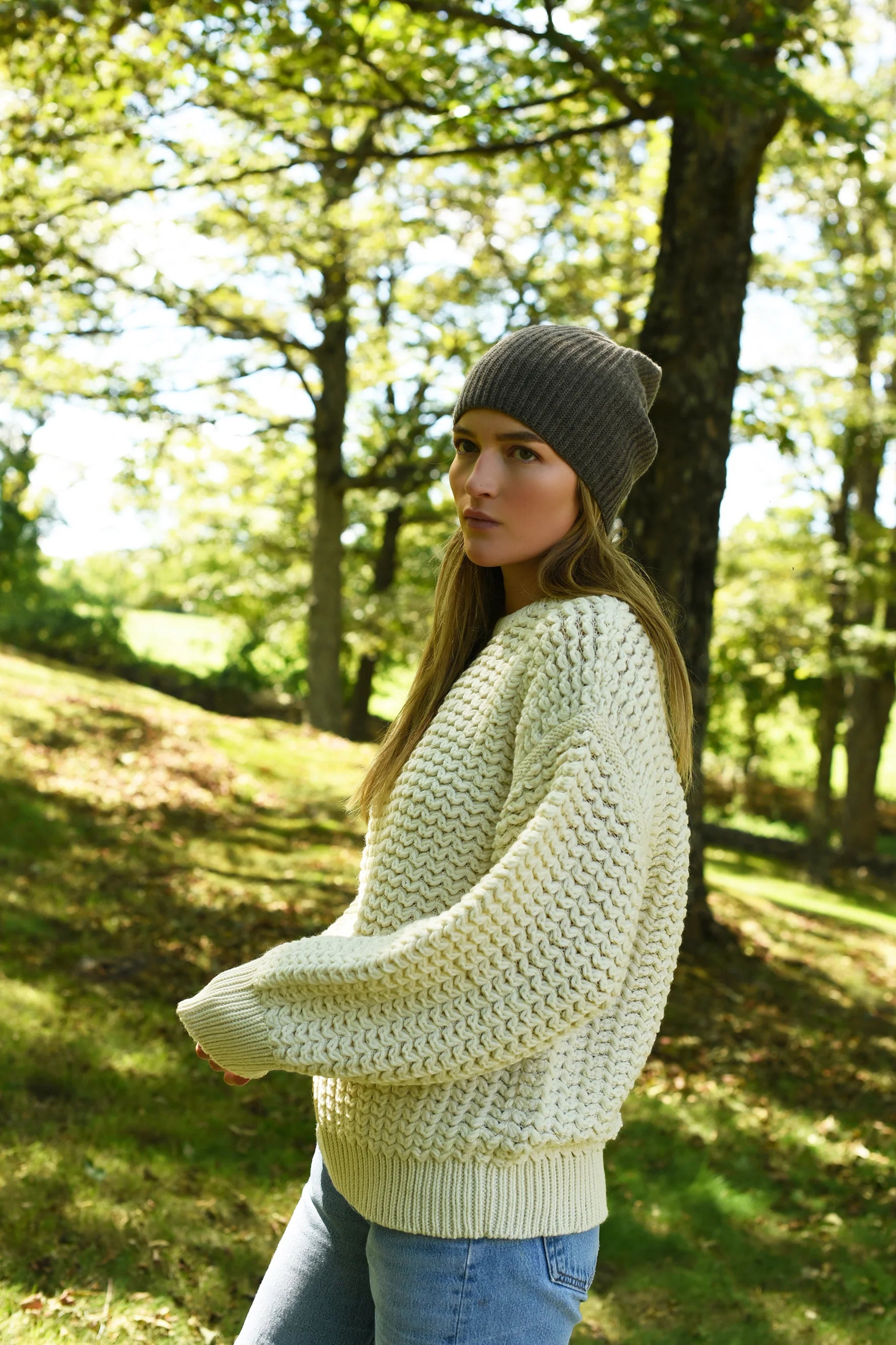 Cashmere Beanie in Falcon, from 8.6.4.