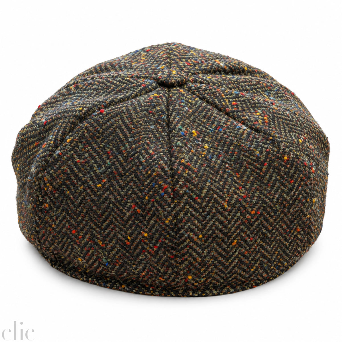 JP Tweed Herringbone Cap in Bown and Khaki, from Hanna Hats