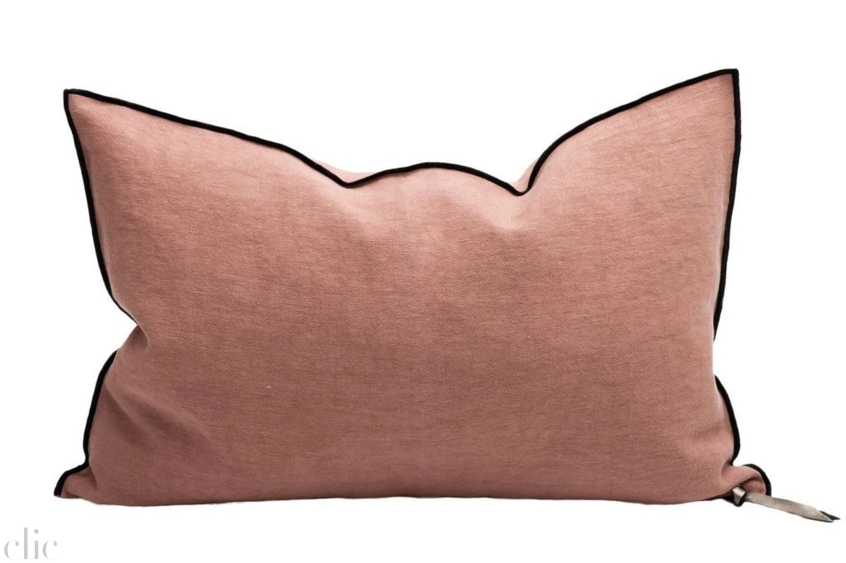 Stone Washed Bois de Rose Pillow 16x24, from Maison De Vacances