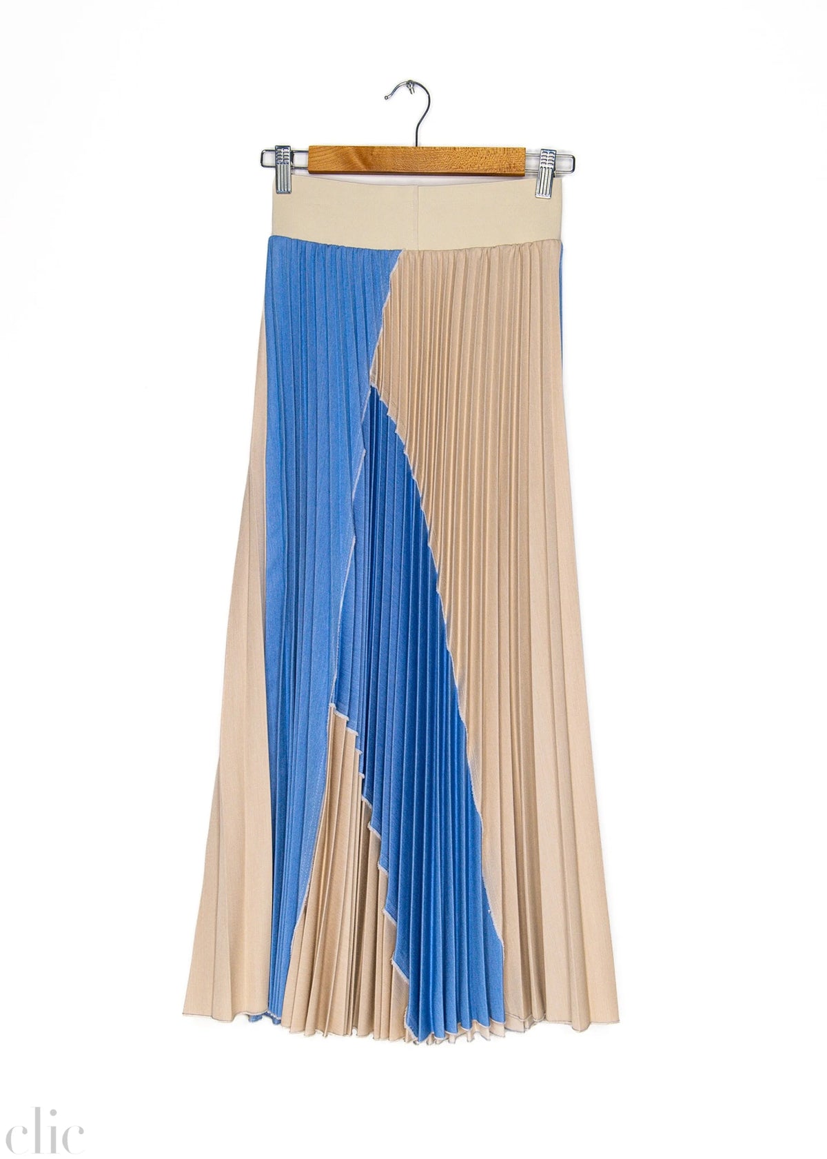Denim Deluxe Skirt in Sky and Sand, from Loyd Ford