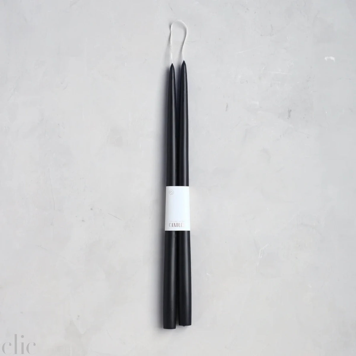 Dipped Taper Candle in Smoke, from The Floral Society