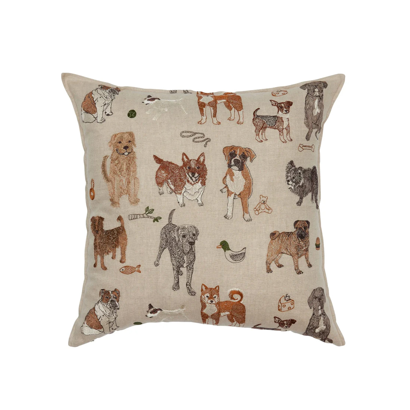Dogs and Toys Pillow, from Coral & Tusk