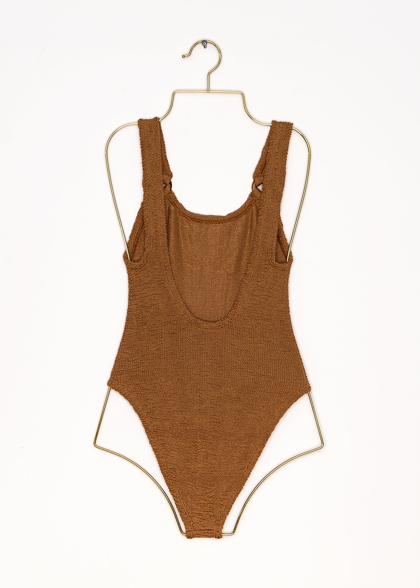 Domino Swim in Metallic Cocoa, from Hunza G
