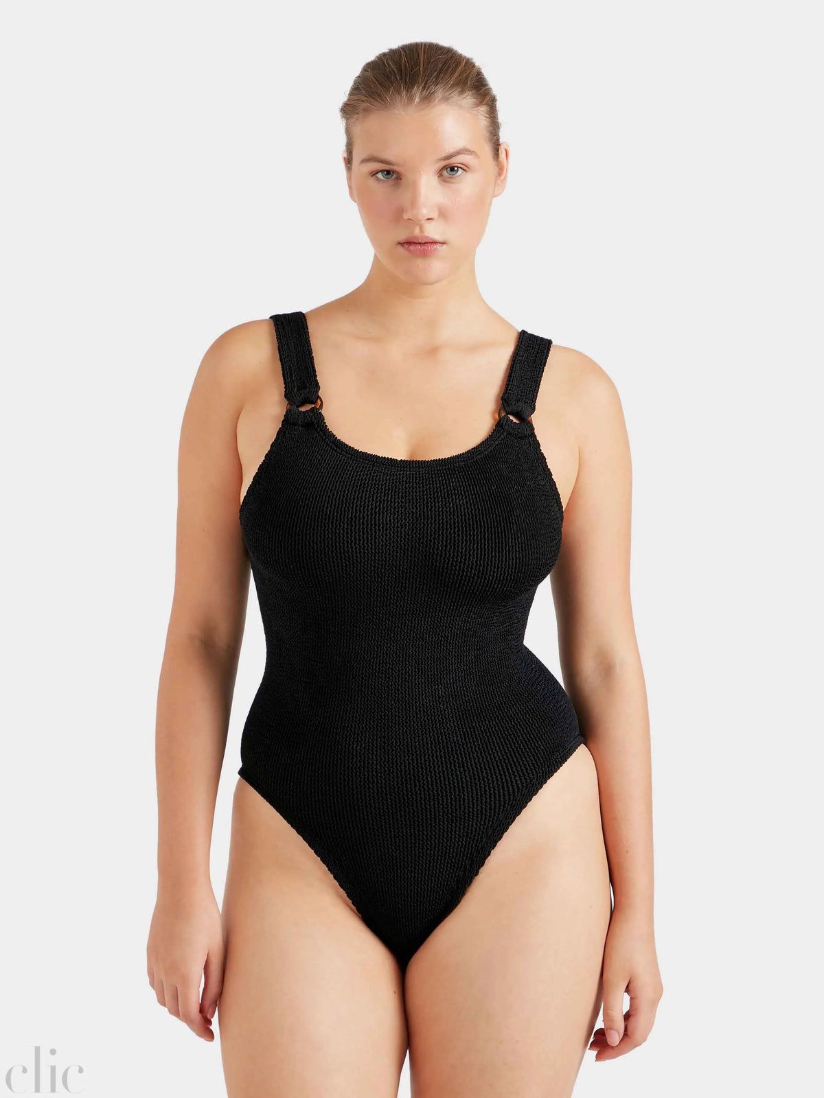 Domino Swim in Black, from Hunza G