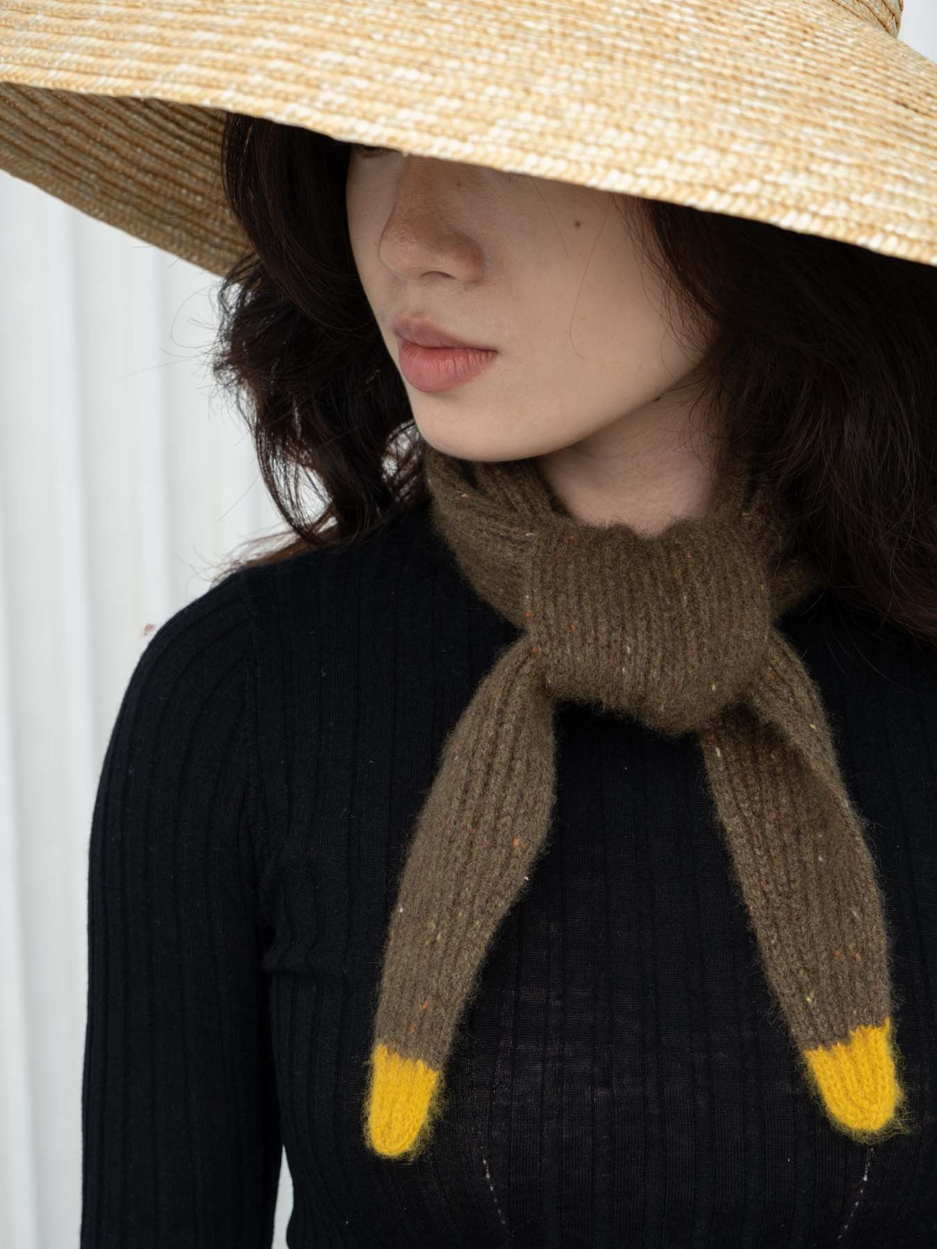 Dorothy Cashmere Neck Scarf Green, from Oats and Rice