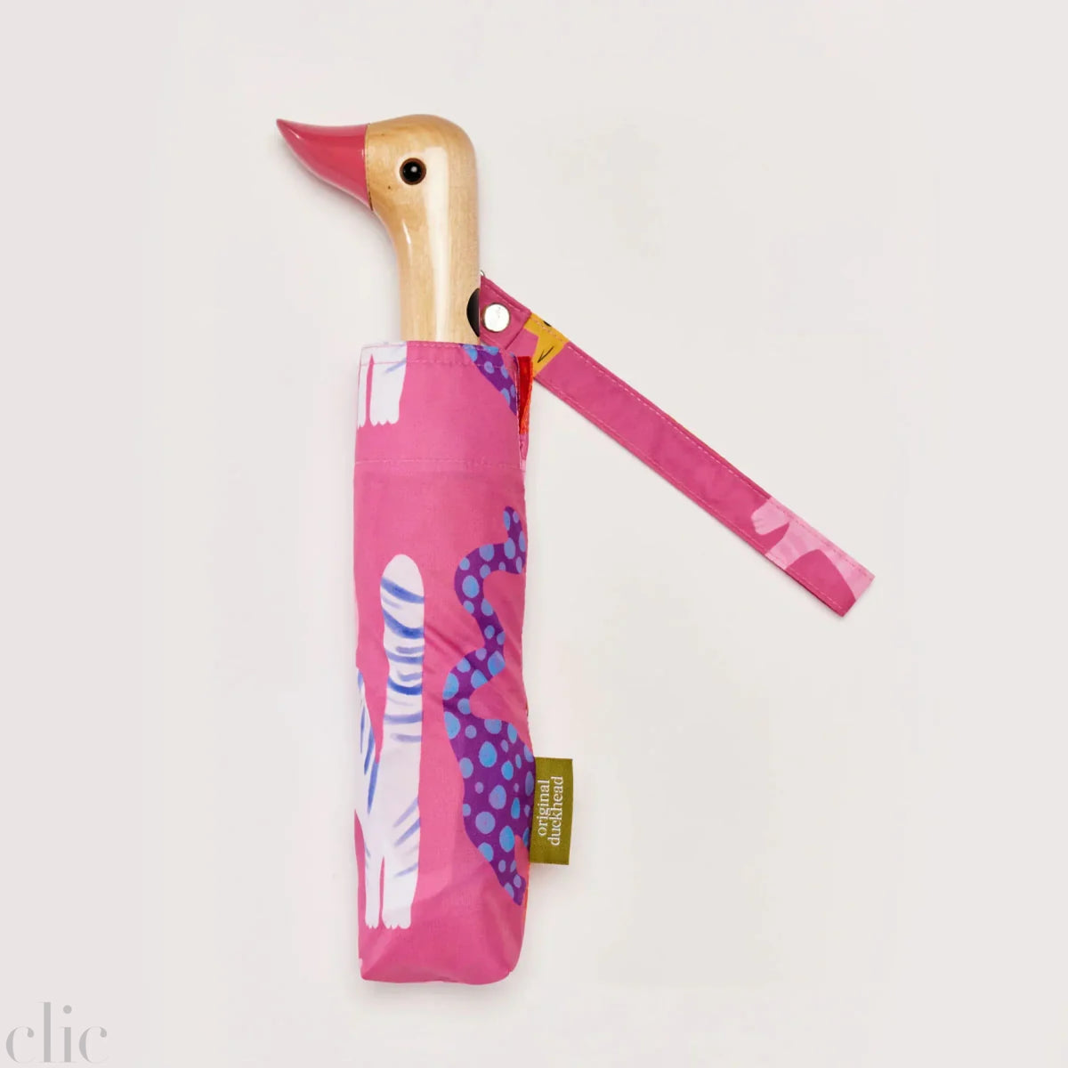 Arty Cats Compact Duck Umbrella in Fuchsia, from Origonal Duckhead
