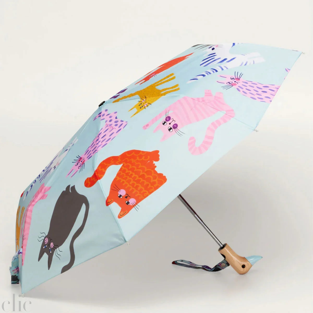 Arty Cat Compact Duck Umbrella in Ice, from The Original Duckhead