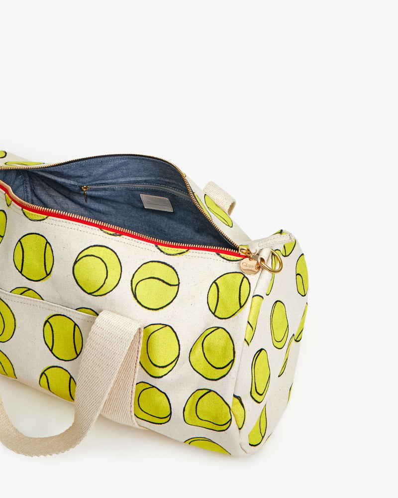 Canvas Duffle in Natural with Tennis Balls, from Clare V