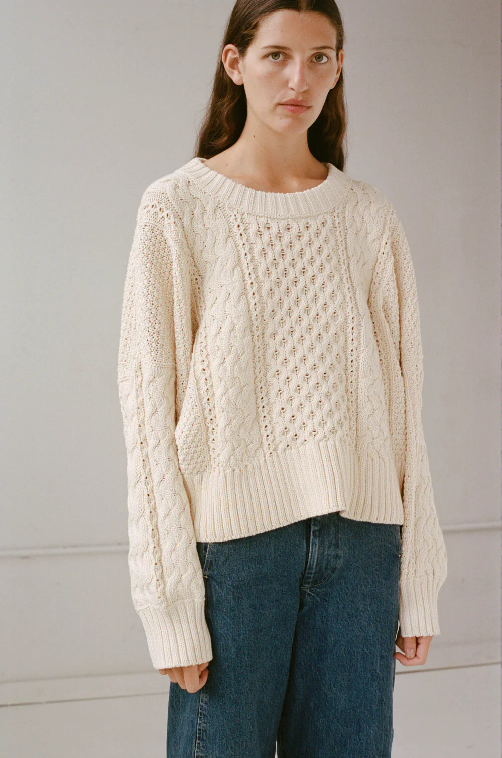 Fisherman Sweater in Natural, from Shaina Mote