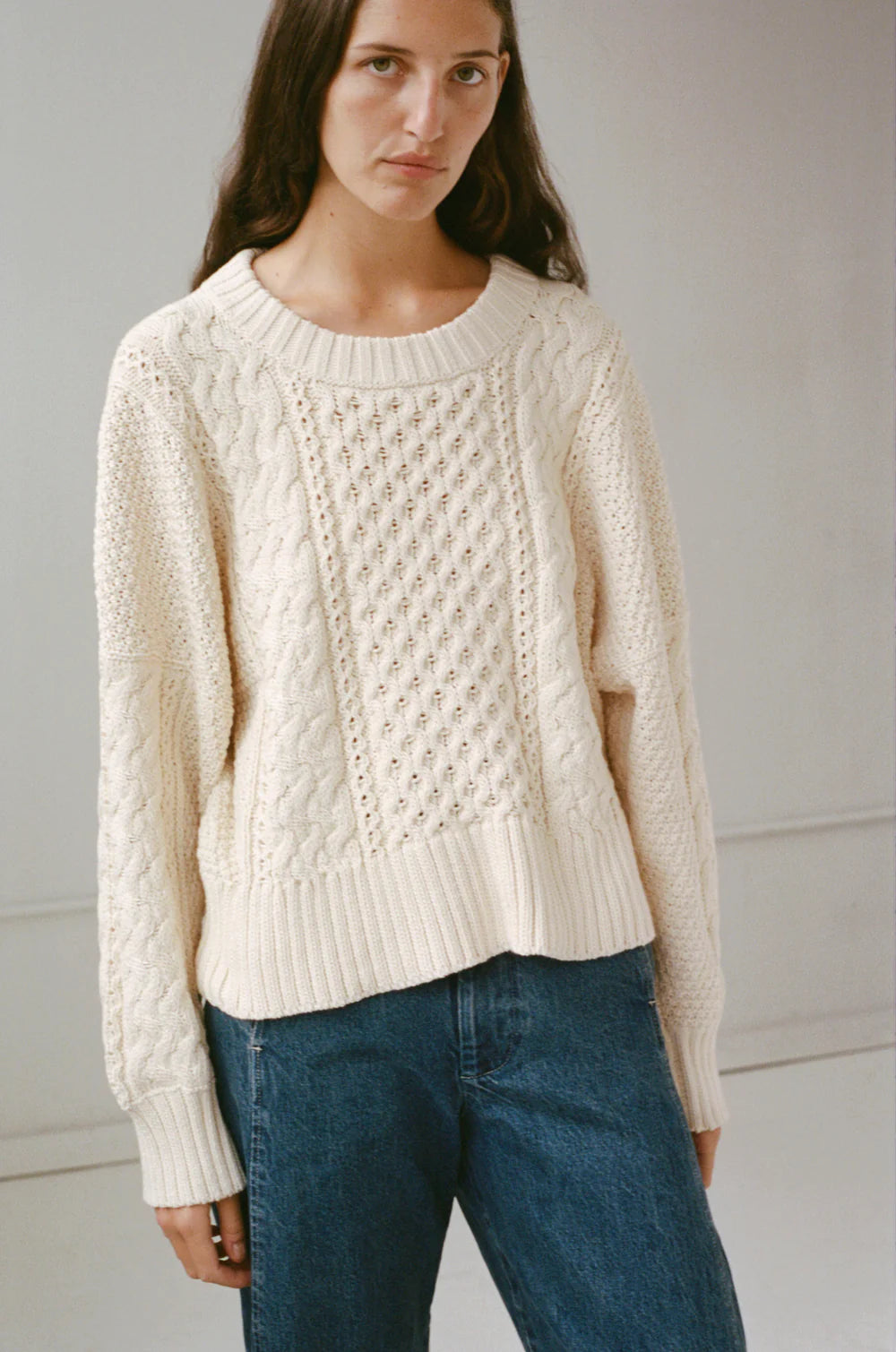 Fisherman Sweater in Natural, from Shaina Mote
