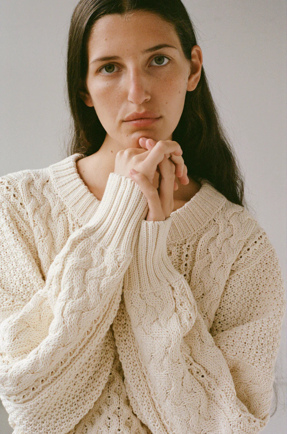 Fisherman Sweater in Natural, from Shaina Mote