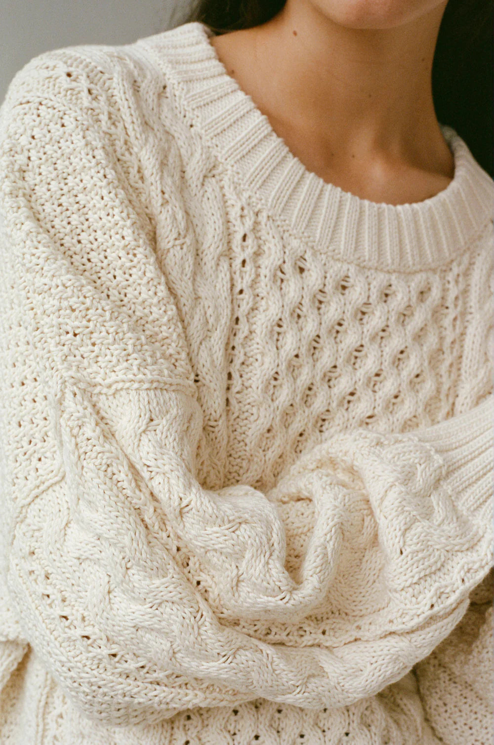 Fisherman Sweater in Natural, from Shaina Mote