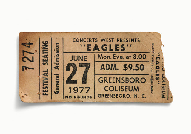 The Eagles, Greensboro Coliseum, Greensboro, NC 1977 by Blaise Hayward