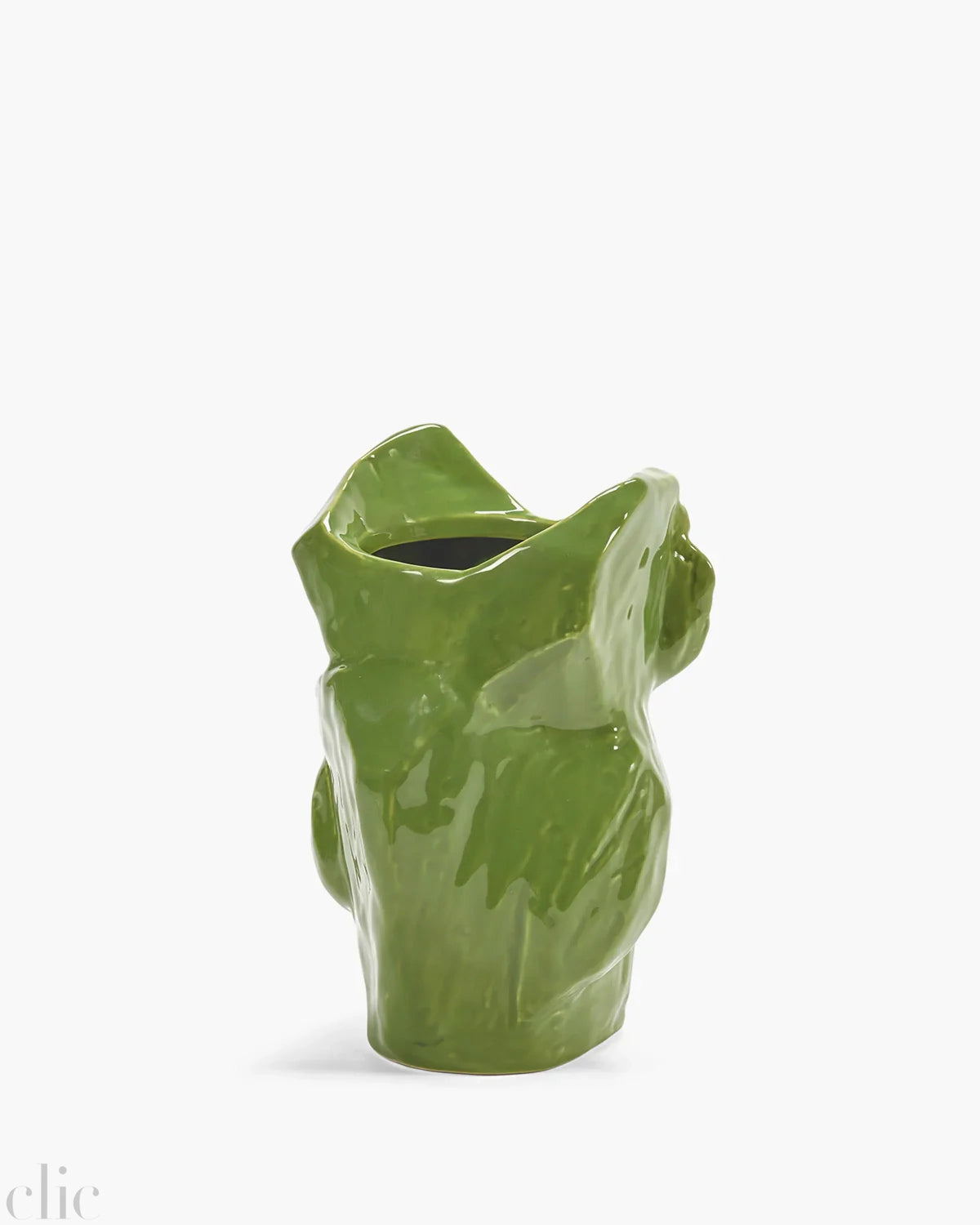 Small Owl Vase in Green after Midnight
